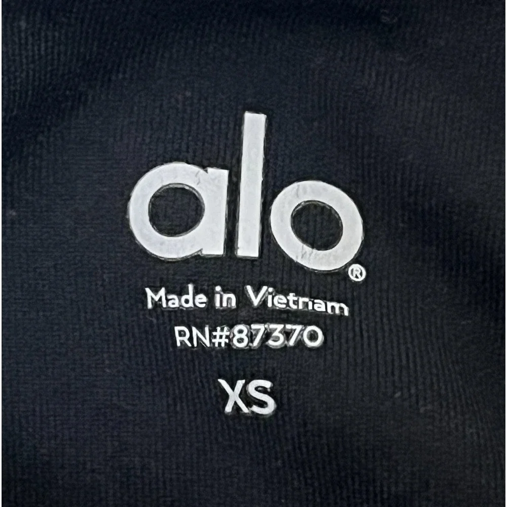 Alo Yoga Illusion 4 Leggings Women's XS Black Coral Gym Workout‎ Athleisure